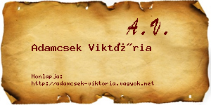 Adamcsek Viktória névjegykártya