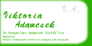 viktoria adamcsek business card